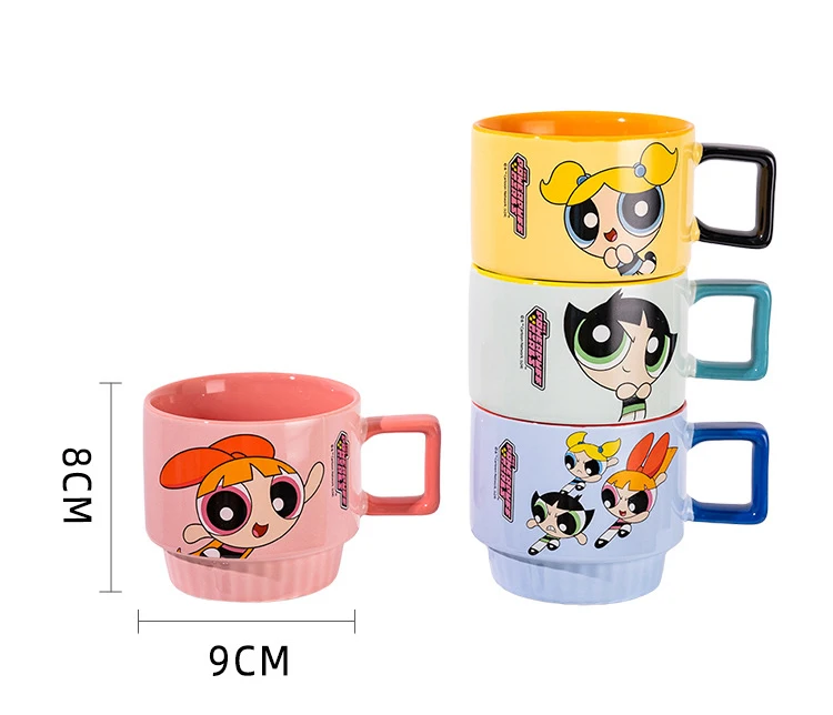 Powerpuff Girls Ceramic Cup Set Stacking Cups 4-Piece
