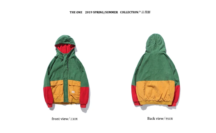 Retro Vintage Corduroy Padded Coat Jacket Fashion Hip Hop