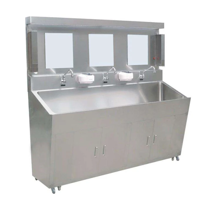 Ножная педаль, ручная раковина из нержавеющей стали, больничная хирургическая раковина, медицинская раковина