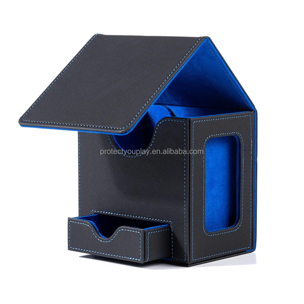 Commander Deck Box for MTG with Dice Tray - Commander Window Display Fits 100 Double-Sleeved Cards