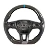 Leather+carbon fiber+blue stripe of top+blue stitching