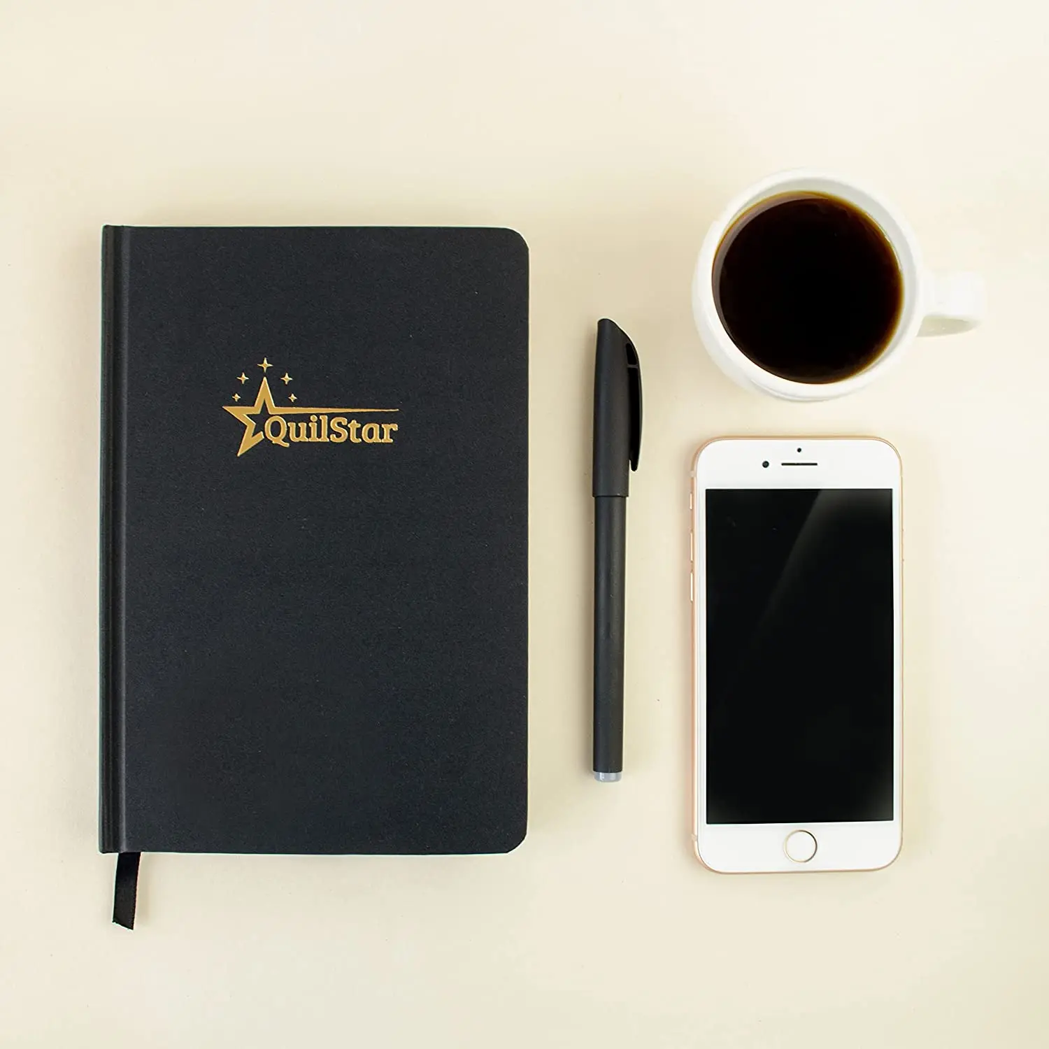 Hardcover Fancy Stationary Black Paper Notebook Custom Inner Pages