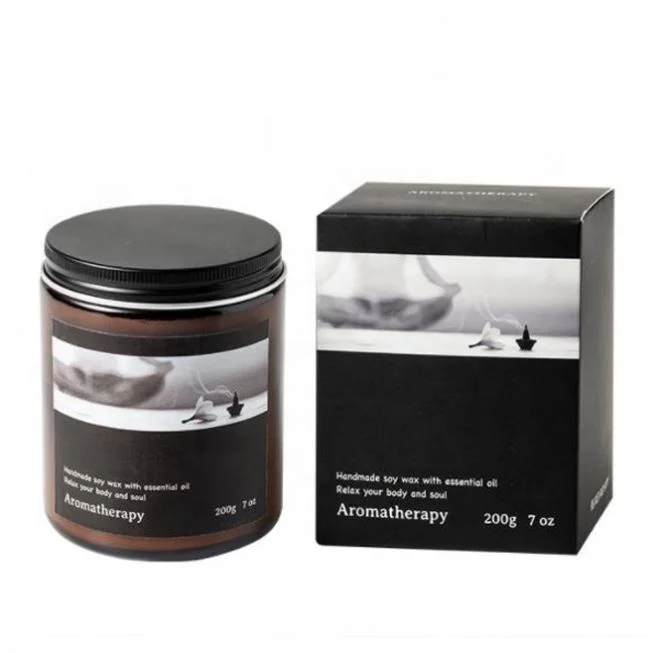 Luxury Custom Matte Black Luxury Candle Jar With Lid Empty Glass Vessel ...