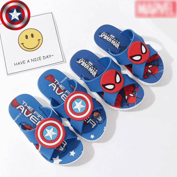 Новые тапочки детская повседневная обувь детские шлепанцы летняя Нескользящая пляжная для мальчиков с героями мультфильмов оптовая продажа