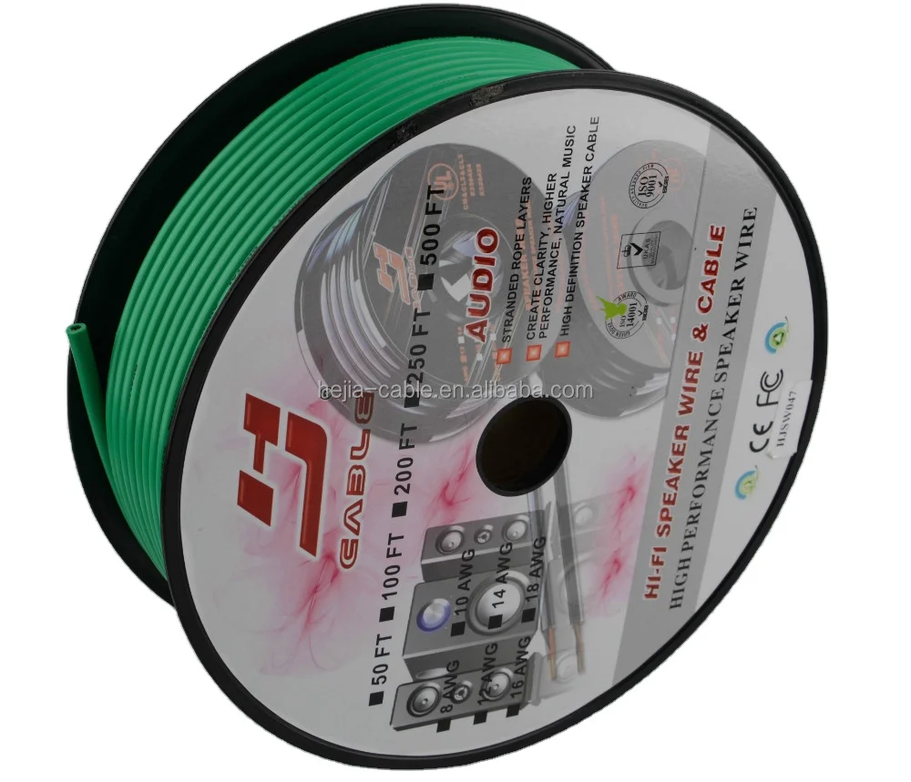 12awg 14awg 18awg 2 Core Ofc Shielded Speaker Cable For Inwall Cl2 2