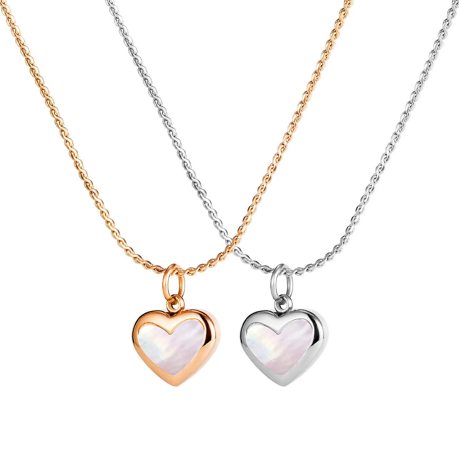 Women's Simple Peach Heart Necklace