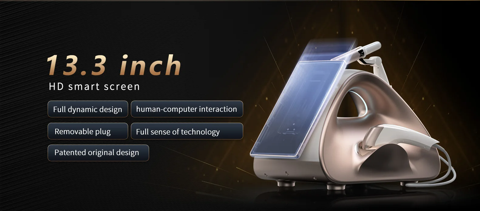 2023 New Model Gold TT 12 D Face Lift Machine 2 in 1 Rotating 360 12D Hifu Mmfu MPTSTL