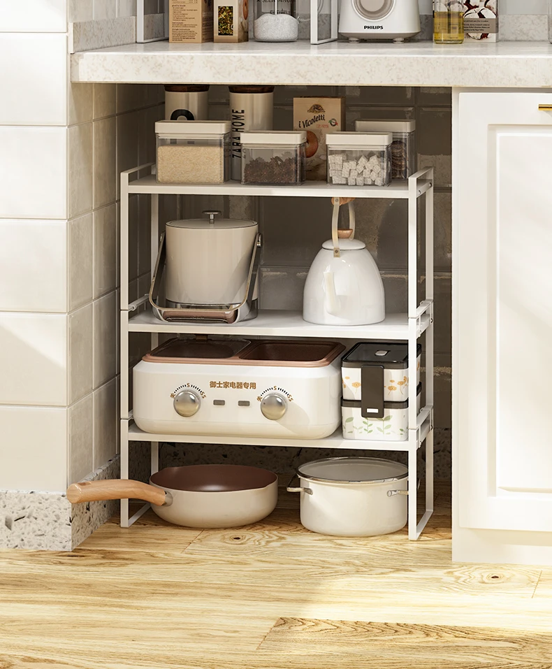 Versatile 3-Tier Space-Saving Storage Rack