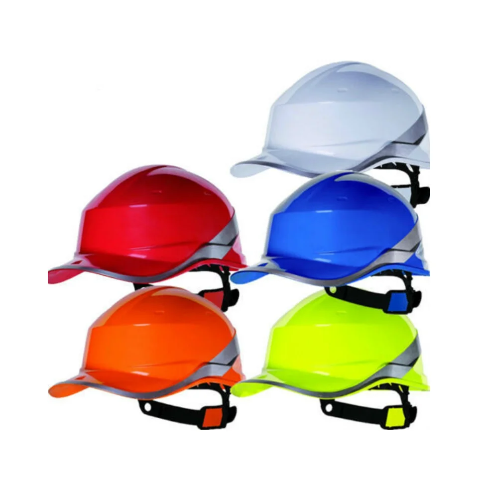 OEM White Pink Customized Engineering Construction Safety Helmet Hdpe Yellow Green With Sweat Bands