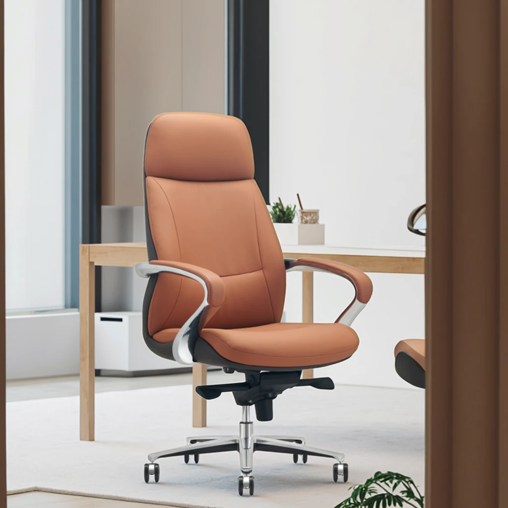 Modern Ergonomic Leather Executive High Back Adjustable Office Chair 2