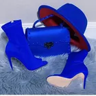 2021 designer Summer Fashion High Heels Match purse handbag and hat set Boots Sandals Fall Women Shoes For Women And Ladies