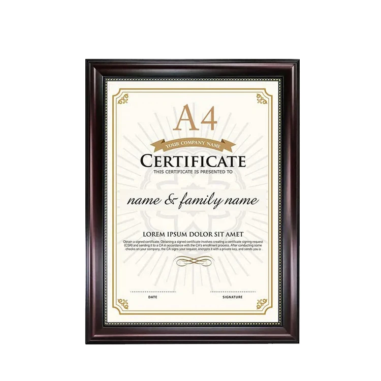 A4 Size PS College Certificate Frames Document Graduation Diploma Frame