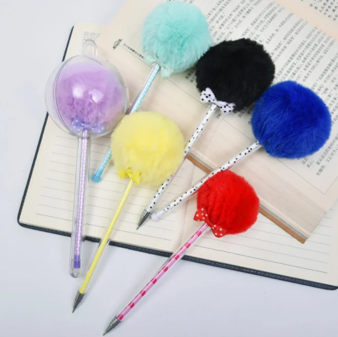 Canetas Com Pompom De Rena - Kit 3 Unidades Para Presente