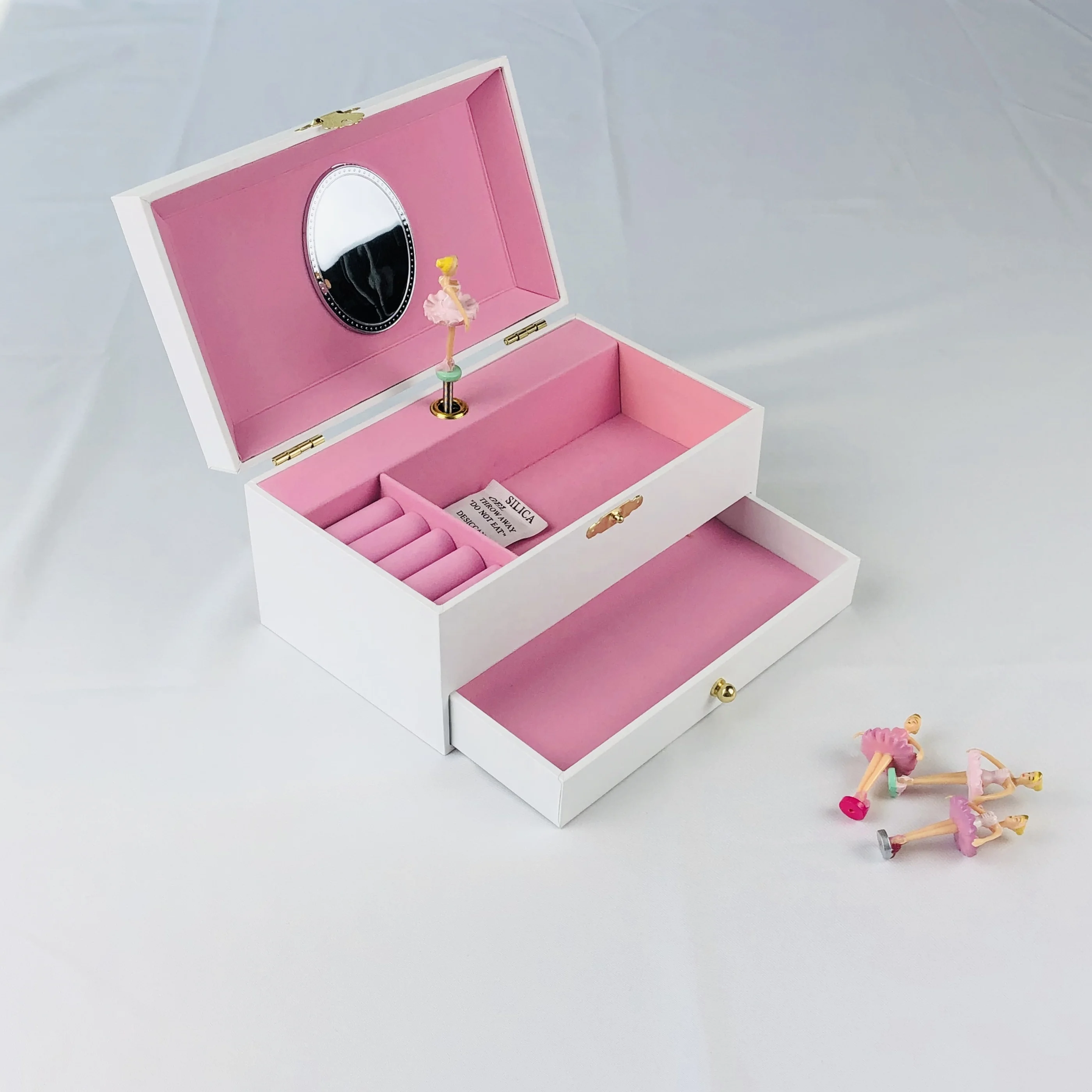 Ever Bright White Wooden Toy Box Kids Jewelry Packing Hand Crank Music Box Buy Jewelry Music