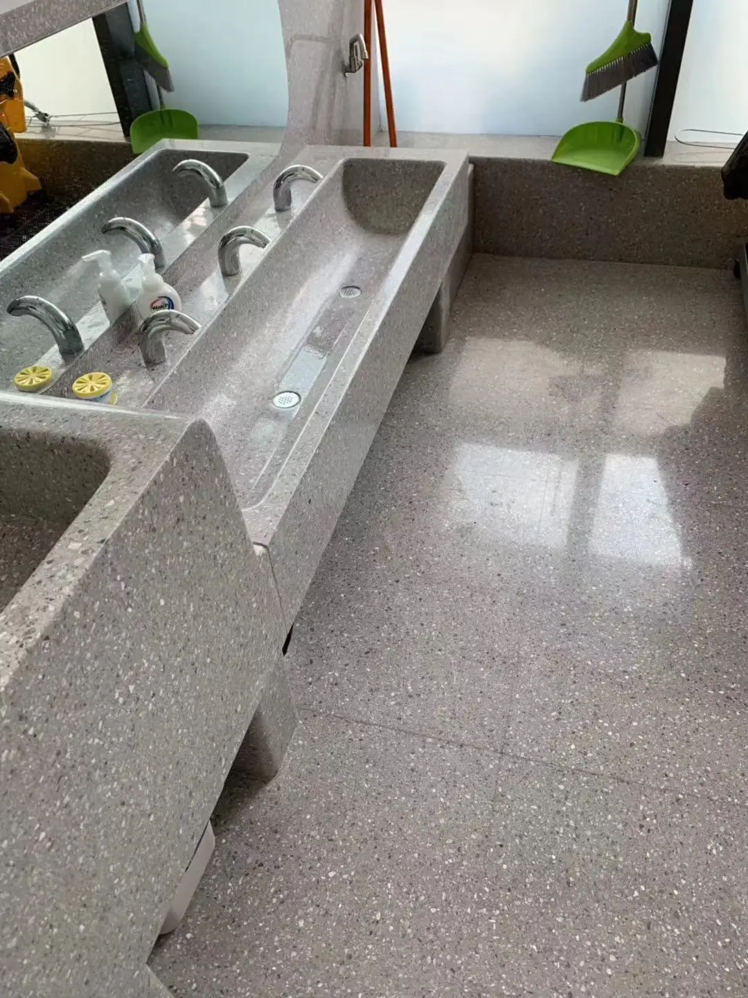 product yd stone modern design artificial stone wall panel grey terrazzo floor tile for bathroom decor-4