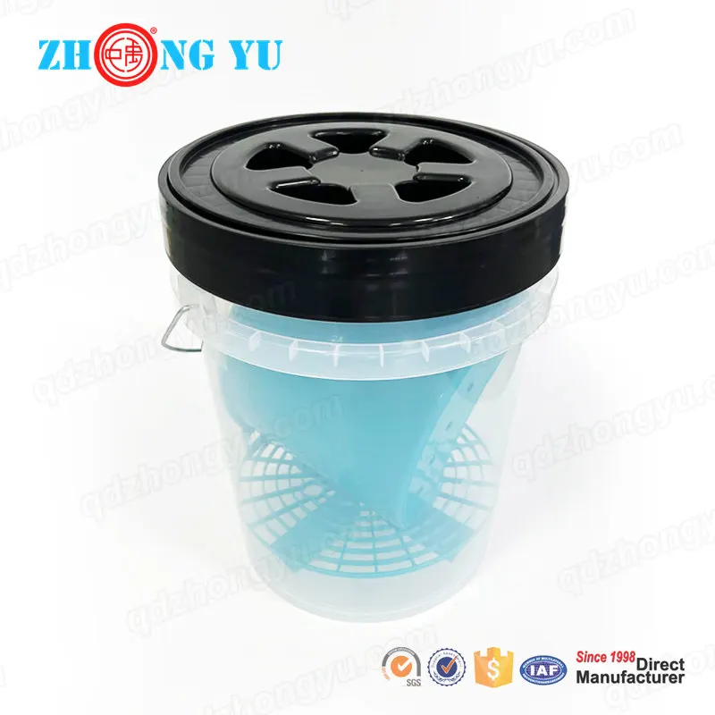 5 Gal Plastic Clear Car Wash Bucket With Gamma Lid And Dust Filter Buy Wash Buckt Car,Grit