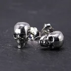 Real 925 Sterling Silver Skull Earrings Studs Set Small Stud Earring Vintage Jewelry For Men And Women Brinco Masculino