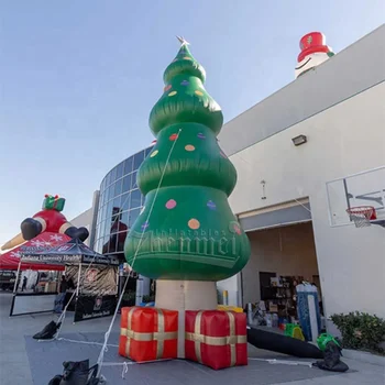 Zhenmei Manufacturer Outdoor 23ft High Giant Inflatable Christmas Tree Balloon for Holiday Events