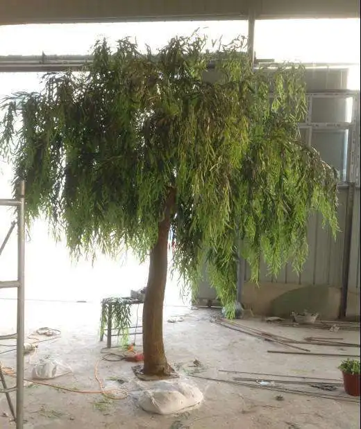 Simulation Evergreen Willow Tree Plant Landscape Artificial Weeping