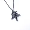 Rose skull + stainless steel chain