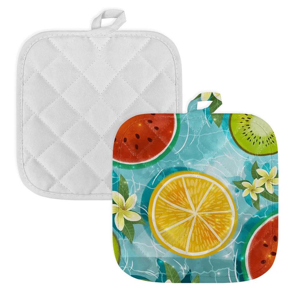 8 Inch Linen Sublimation Pot Holder Blank Customized Logo Printing Kitchen Cookware Sublimated