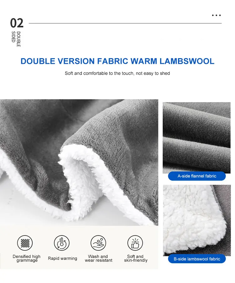 Hot Ecofriendly Fleece Sherpa Blanket Thick Twin Blanket & Throws