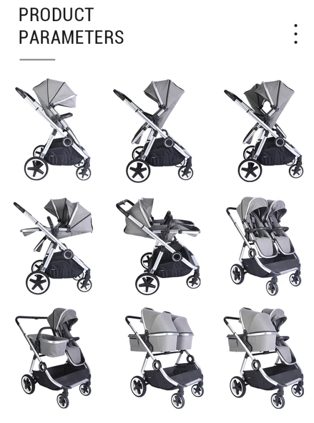Hersteller Lieferant Deutschland Allrad-Federung Einhndig Schnell  Faltbarer Zwillings-Kinderwagen