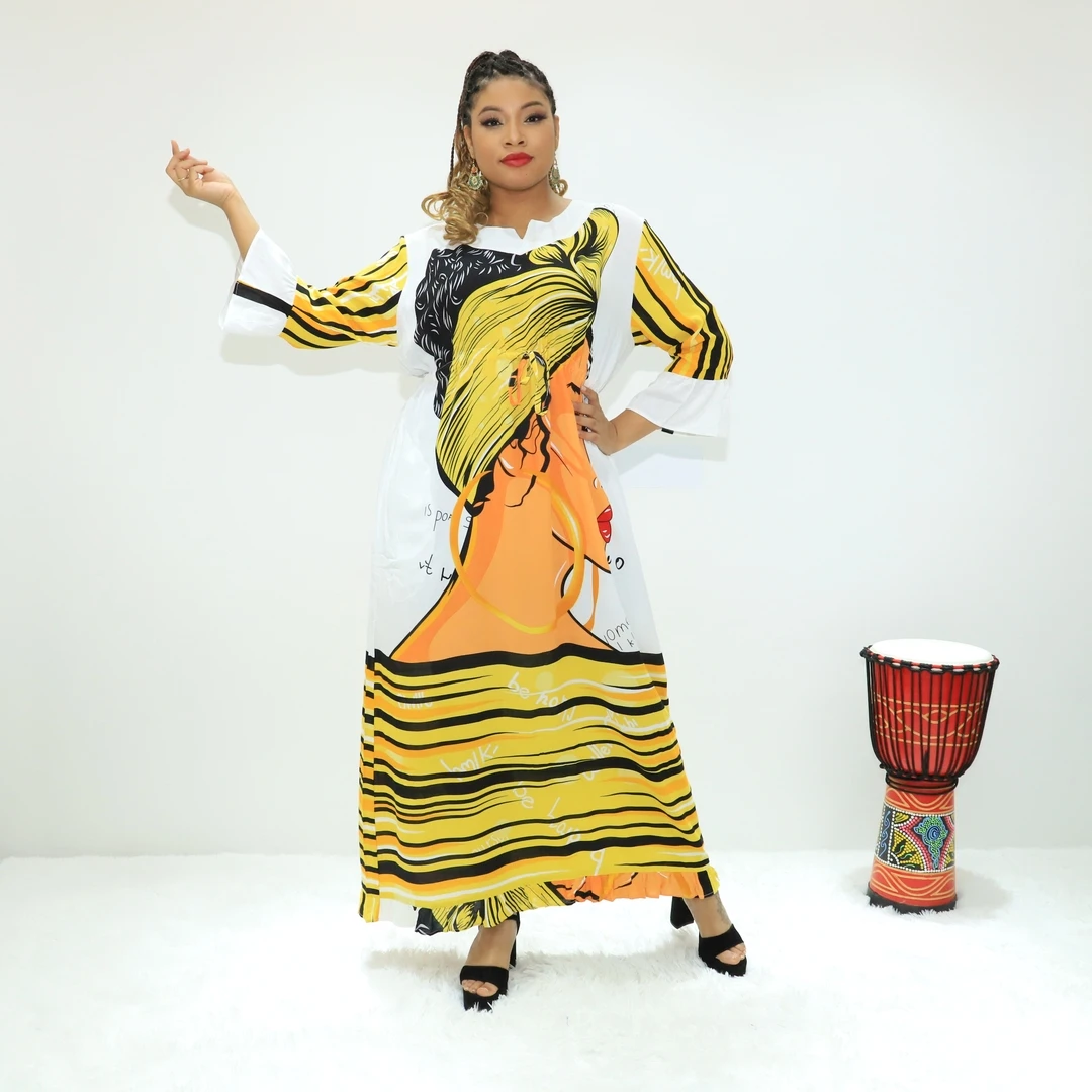 African Dresses Ladies African Prints Straight Dress Ac14-a30fy Togo Boubou Abaya