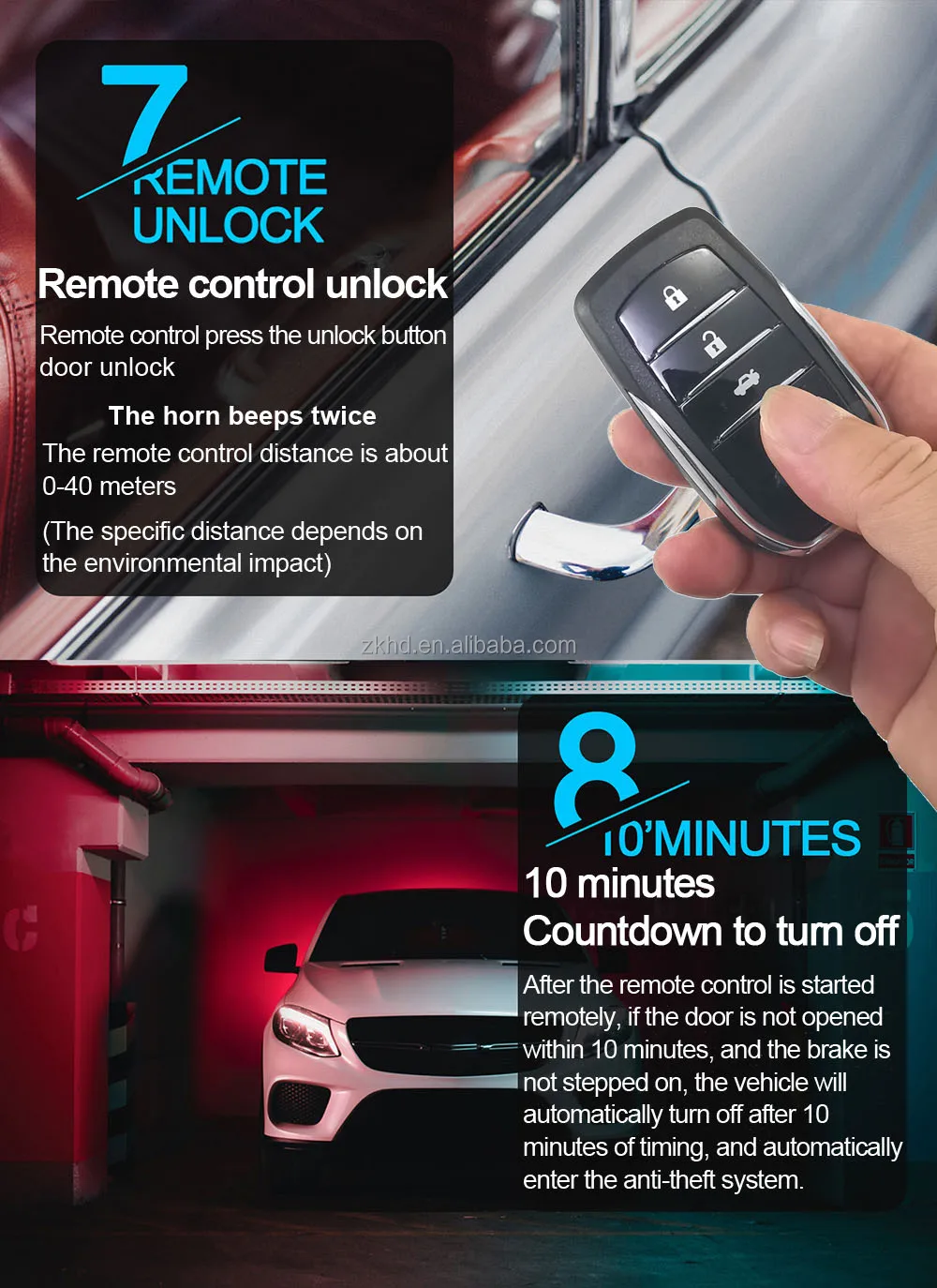 Universal Car Alarm Remote Control - Keyless Security