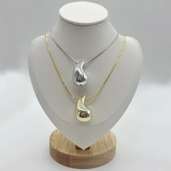 Fashion Jewelry Simple Gold Drop Pendant Necklace For Women