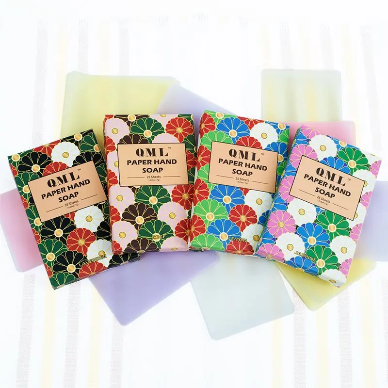 
Disposable Boxed Mini Camping Hiking Hand Washing Cleaning Toiletry Bath Paper Portable Travel Soap 1 x 25 sheet 