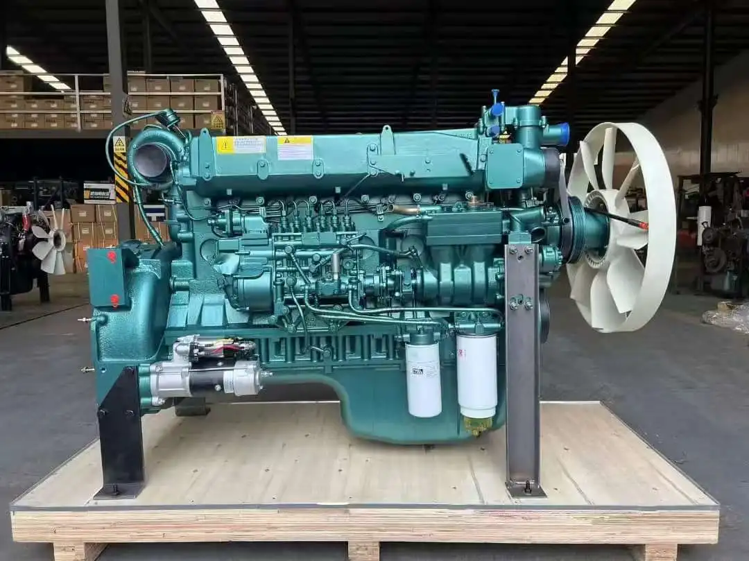 HOWO 371 Truck Engine Assembly 336-420 Horsepower New Condition Diesel Engine with Gear Box Model Howo