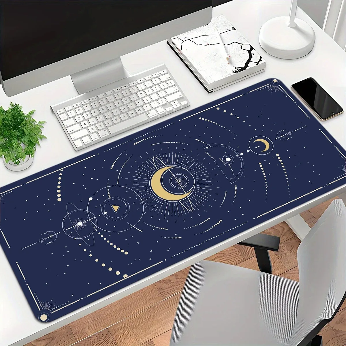 Moon and Stars Fantasy-themed Stylish Cool PC Gaming Mouse Pads Gamer Mats Teclado Pad M aperçu 2
