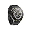 Montre en or + bracelet en caoutchouc noir