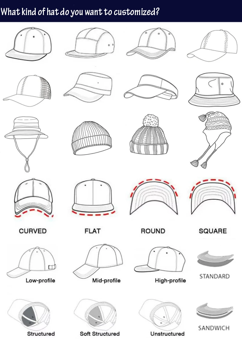 Multi-colour Patterned Baseball Cap Men's Sports Hat Deep Crown_voghion.com