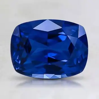 precious bombay sapphire big gemstone GRC certificate created cushion cut loose gemstone lab grown royal blue sapphire