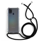 Phone Case Galaxy Amazon Hot Sale Transparent Shockproof Luxury Lanyard Phone Case For Samsung Galaxy A21S