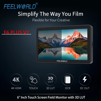 FEELWORLD F6 Plus  V2 6 Inch DSLR Camera Field Touch Screen Monitor with 3D Lut Small Full HD 1920x1080 Dslr Field Monitor detail image