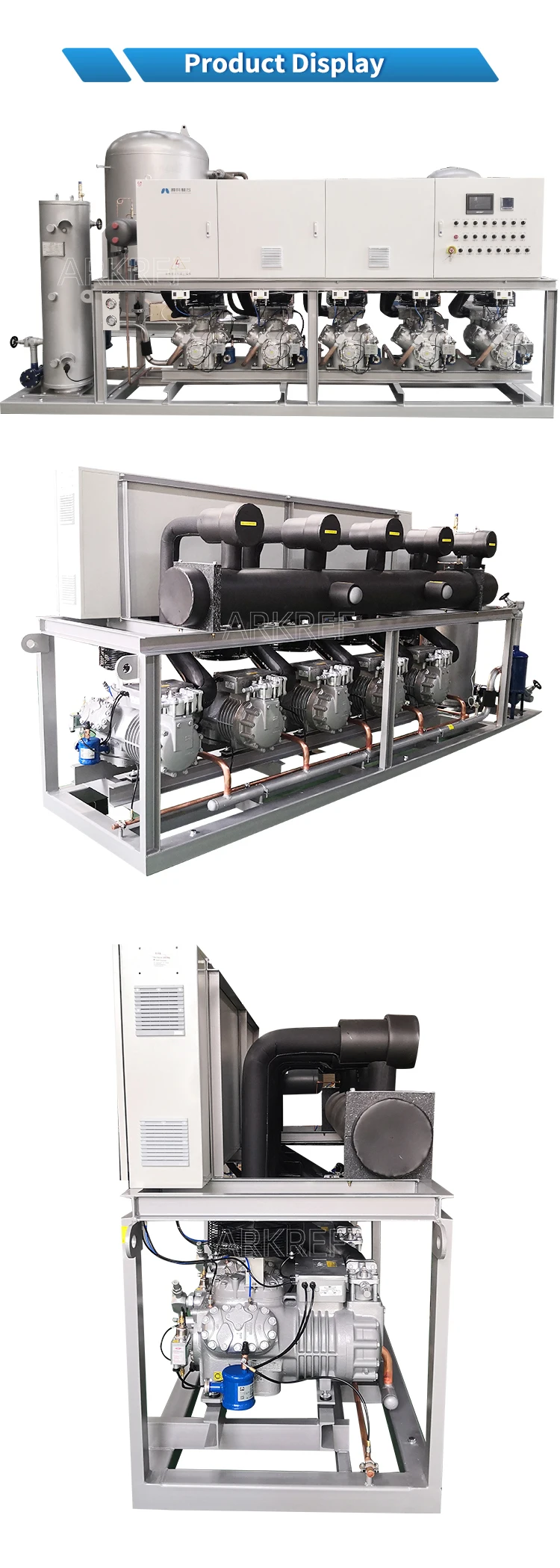 Arkref R134a Refrigeration Compressor Blast Freezer Bitzer Screw