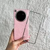Patrón de concha plateada galvanizada en rosa claro
