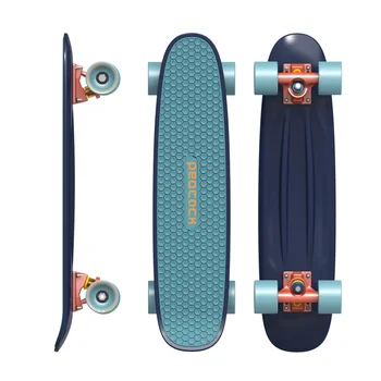 2021Newest EU warehousePeacock cheap Penni Board 24 In 4 wheels Custom deck Mini Cruiser Plastic Skateboard For Boys And Girls