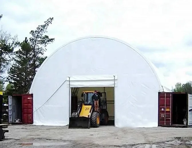 Double Truss  Container Shelter With Front and Back Walls, Container Canopy, Container Tent