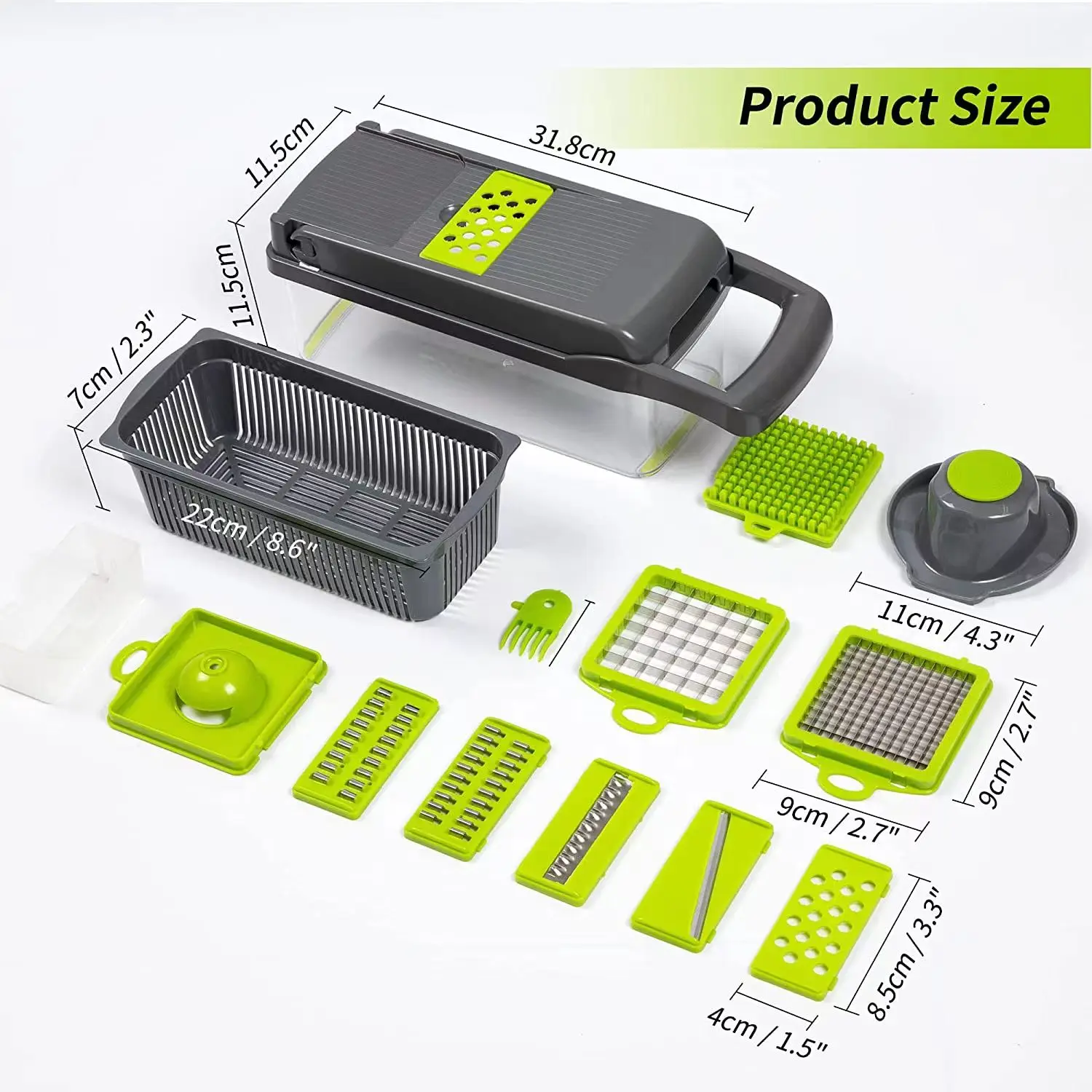 2023 Hot Multifunctional 12 In 1 Vegetable Chopper Onion Dicer Vegetable Cutter Progressive