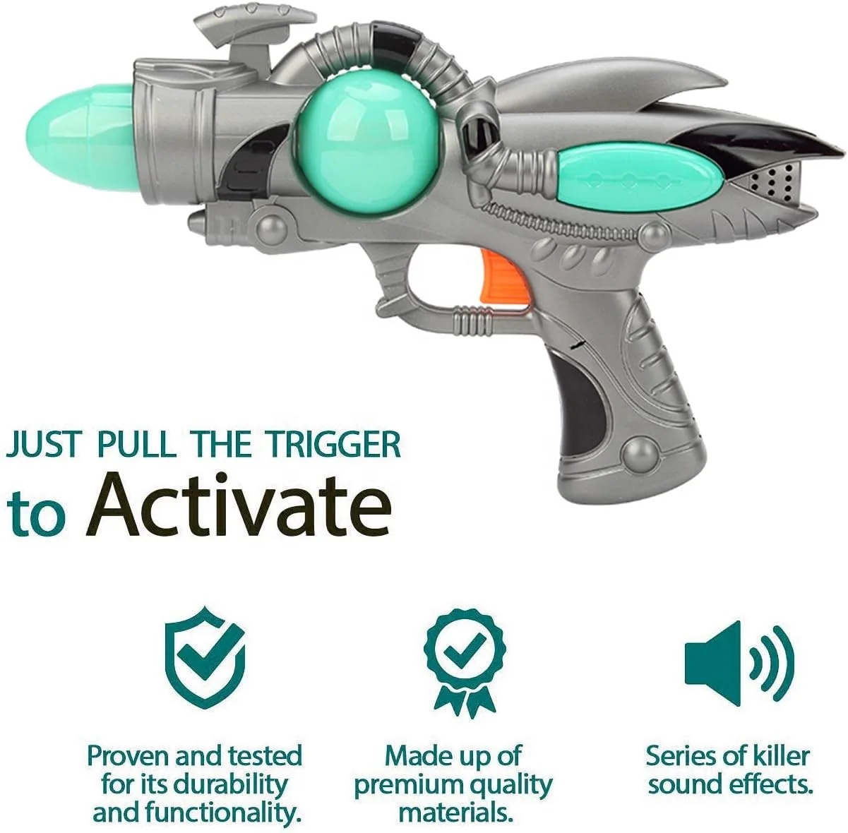 LEDフラッシュライトとブラストレーザーサウンドのふりをした