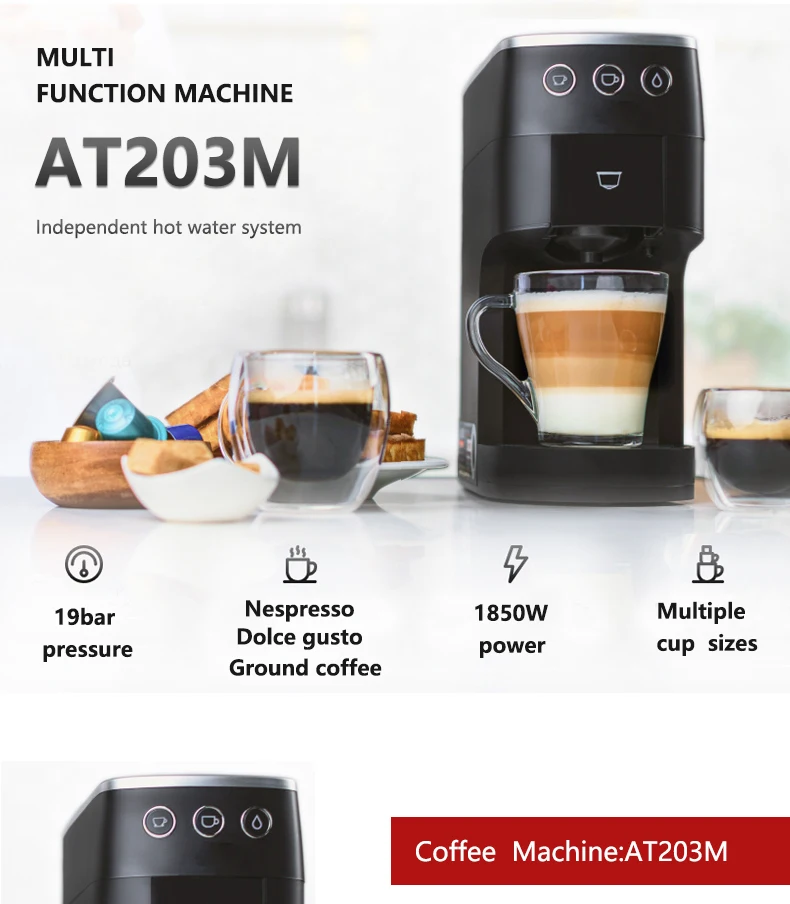 Italy 19bar Pump Switzerland Flow Mete Capsules Espresso Compatible Coffee Machine Buy Coffee