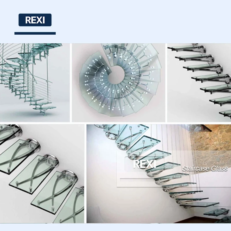 Современные противоскользящие закаленные Многослойные Стеклянные лестницы для помещений спиральные и прямые стили для квартир