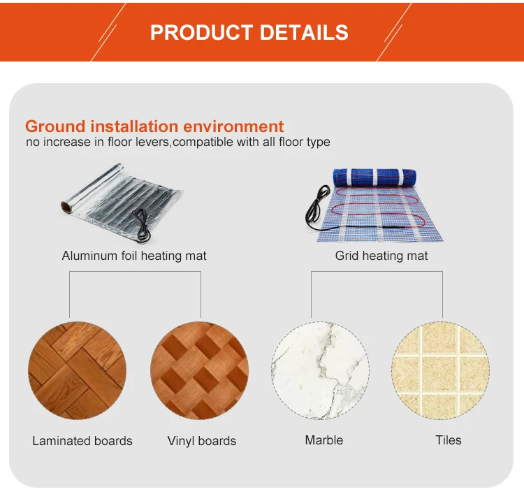 Electric Heating Mat 6 Square Meter Electric Underfloor Heating Mat