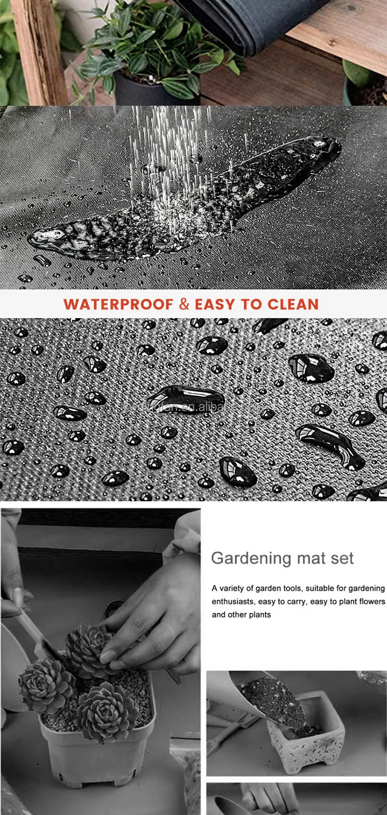 Indoor Plant Transplanting Repotting Mat Foldable Garden Work Cloth