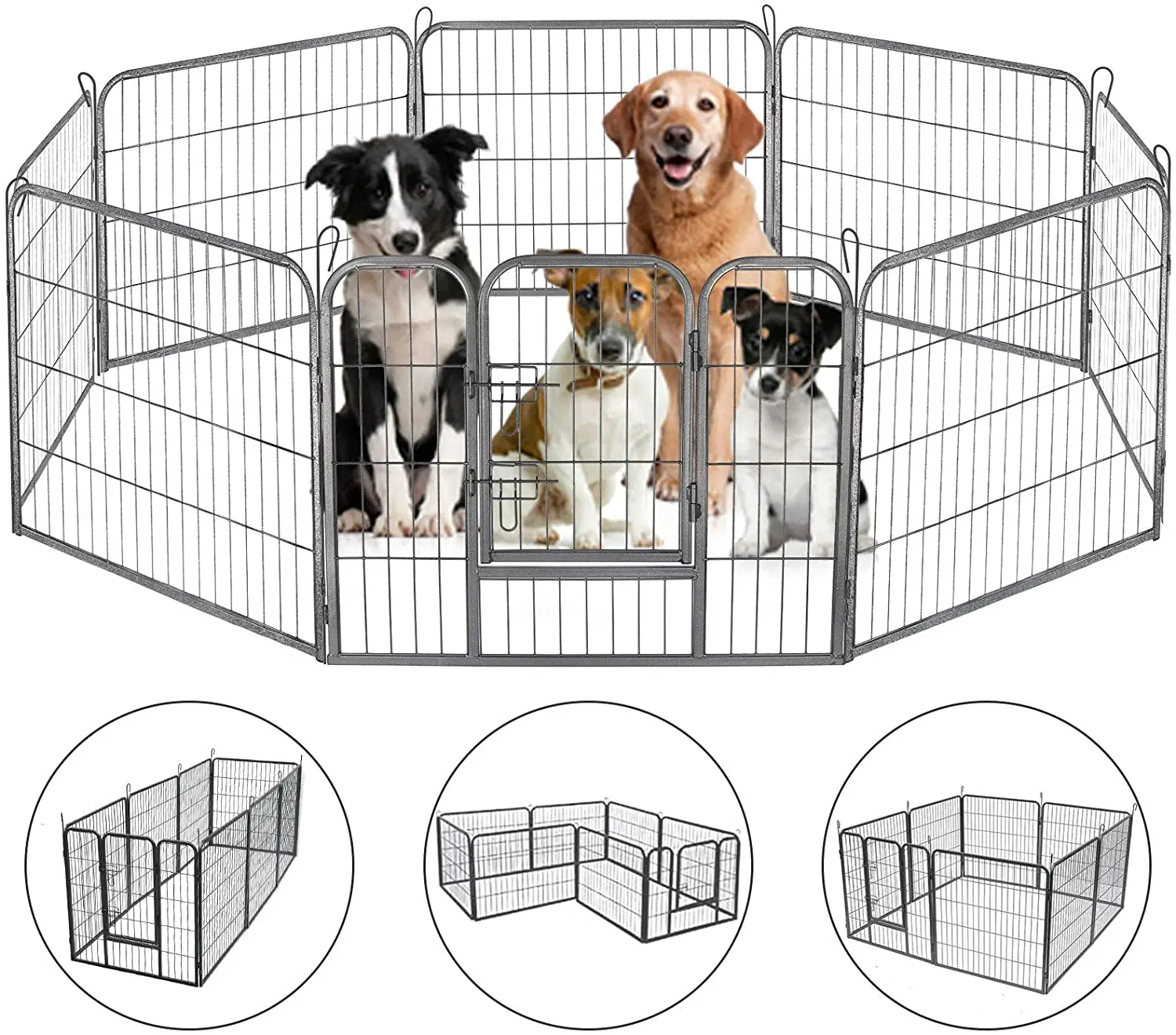 Heavy duty metal dog fence doghouse outdoor play pen for dogs