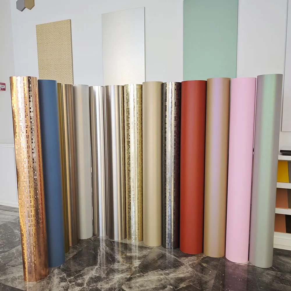 Self-Adhesive PVC Phone Lamination Film 18 Micron Gloss Lenticular Lens Thermal Laminating Decorative PETG for Kitchen